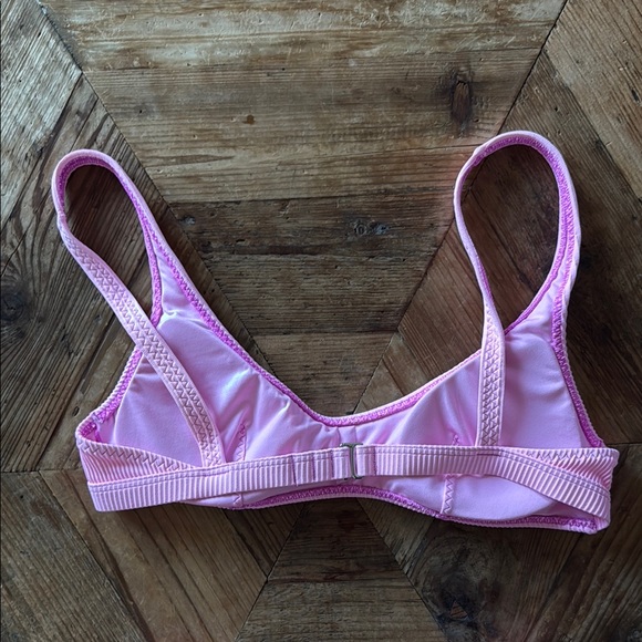 Fabletics Pink Ribbed High Waisted Bikini - Picture 6 of 7